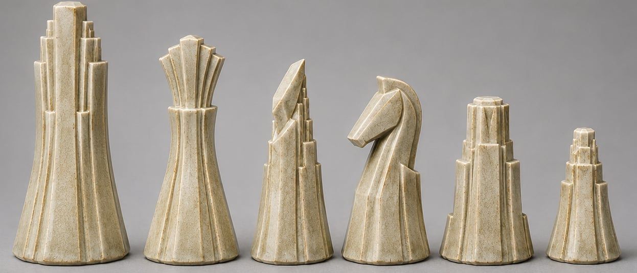 Metropolis — six ceramic pieces in a row
